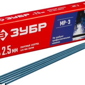ЗУБР Д 2.5 х 350 мм, 5 кг в коробке, МР-3 рутиловый, электрод сварочный (40015-2.5)