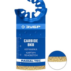 ЗУБР CARBIDE ВК8 Р60, 35x40 мм полотно с твердосплавной крошкой: керамика, кирпич, пенобетон, StarQuick (15577-35-40) — изображение 1