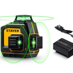 STAYER SL-3D, 50м, точн. +/-0,5 мм/м, зеленый лазерный нивелир (34963) — изображение 1