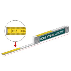 KRAFTOOL PRO-90 Kontakt, 2.4 м, профессиональный складной деревянный метр (34729) — изображение 1