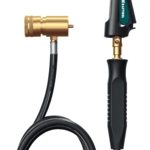 KRAFTOOL KS-8000, со шлангом 1.4м с пьезоподжигом на баллон турбо нагрев + 30% 2000°C, Газовая горелка Blue Fire (55512)