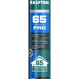 KRAFTOOL PRO 65, 850 мл, пистолетная, всесезонная, SVS, не залипающий клапан, выход до 65 л, монтажная пена (41184)