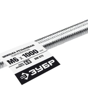 ЗУБР DIN 975, кл. пр. 6.8, М6 x 1000 мм, резьбовая шпилька, 1 шт, Профессионал (30336-06-1)