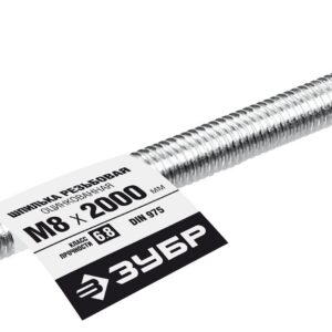 ЗУБР DIN 975, кл. пр. 6.8, М8 x 2000 мм, резьбовая шпилька, 1 шт, Профессионал (30336-08-2)