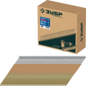 ЗУБР SN34 (D34) 83 х 3.1 мм, реечные гвозди рифленые оцинкованные, 3000 шт (305399-83) — изображение 1