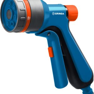 GRINDA F-7, 7 режимов, курок спереди, двухкомпонентный с регулятором напора, поливочный пистолет, PROLine (429120) — изображение 1