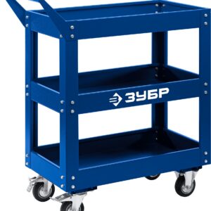 ЗУБР 820 х 405 х 955 мм, инструментальная тележка с 3 полками, Профессионал (38913)