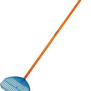 GRINDA PL-22 FIBER, 430 х 40 х 1460 мм, 22 зубца, ударопрочный пластик, фибергласовый черенок, грабли веерные пластиковые, PROLine (421818) — изображение 1