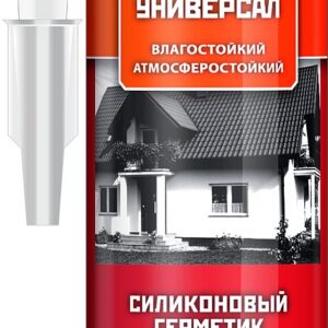 ЗУБР 280 мл, прозрачный, универсальный силиконовый герметик (41233-2)